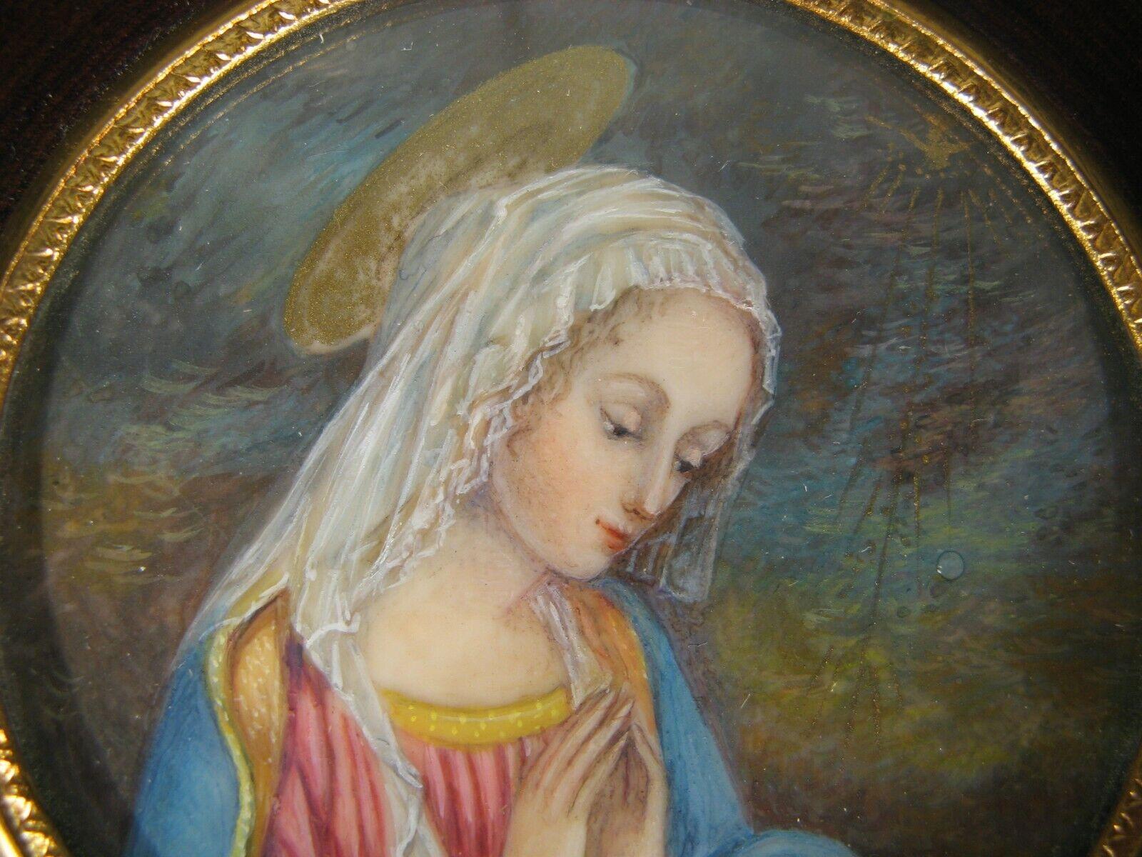 L'Adoration de l'Enfant - Miniature Painting after Fra Filippo Lippi - 1Y160 2
