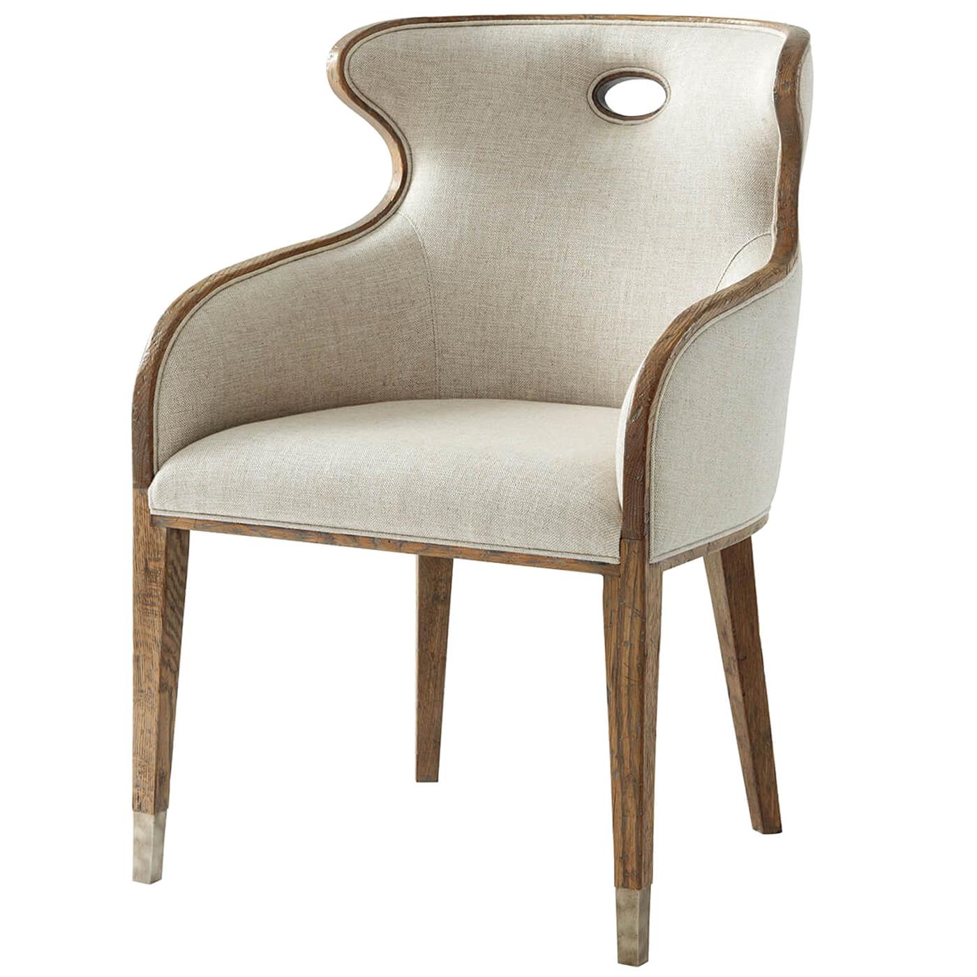 Modern Scoop Back Dining Chair For Sale