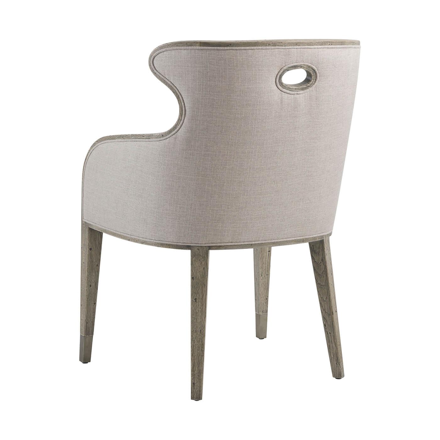 grey oak dining chair