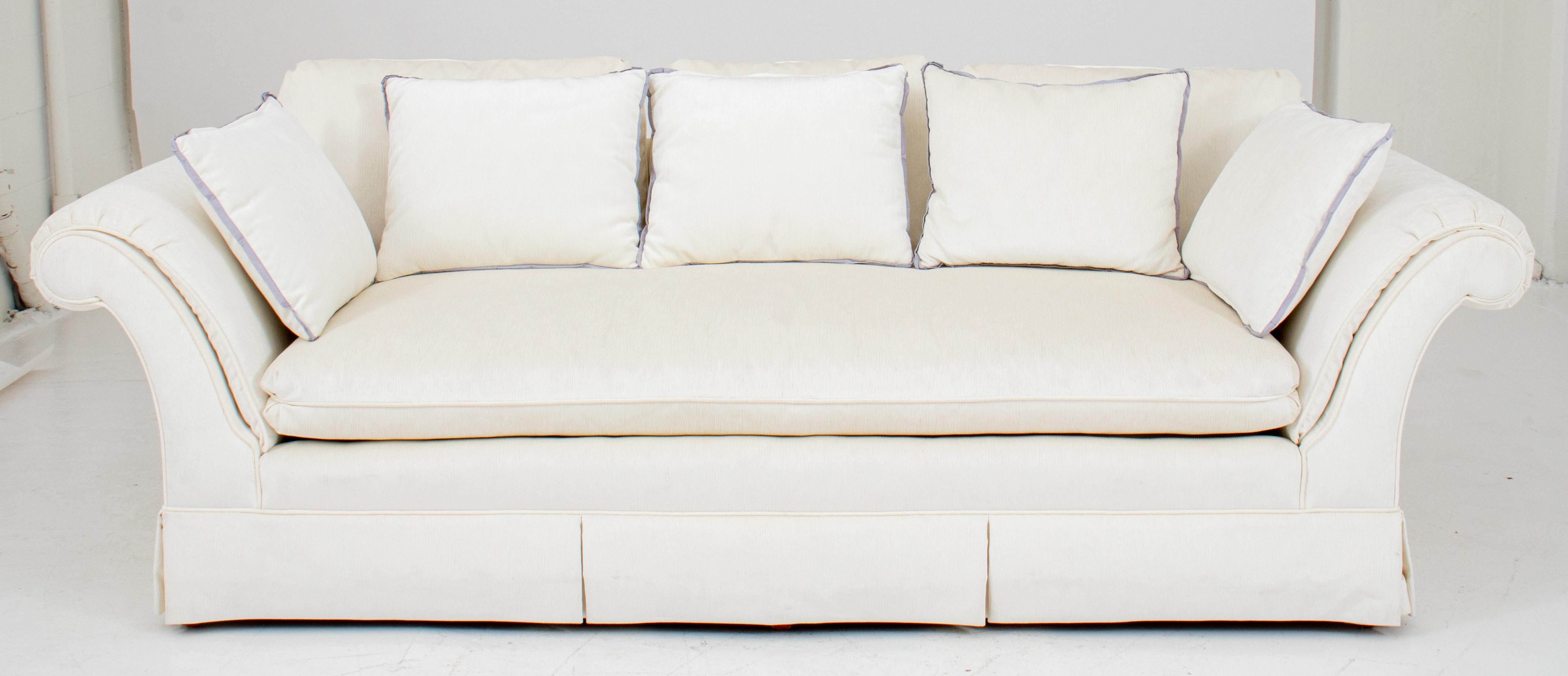 Modern Scroll Arm Upholstered Sofa 3