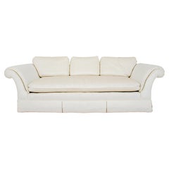 Modern Scroll Arm Upholstered Sofa