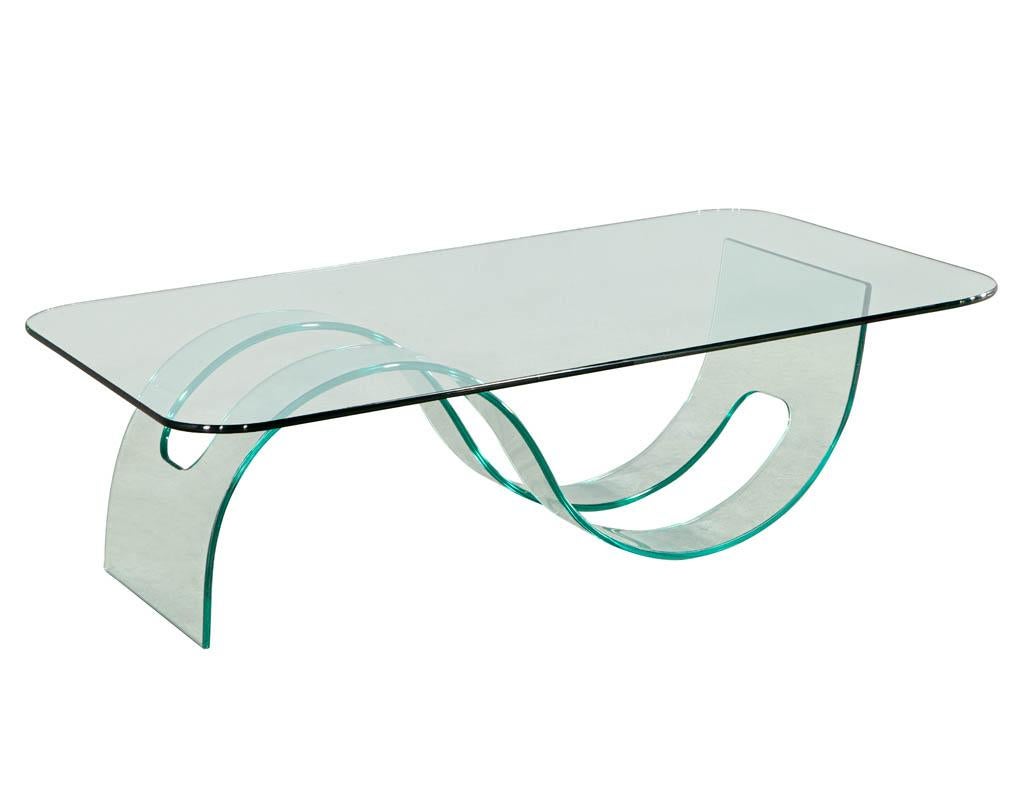 curve glass coffee table