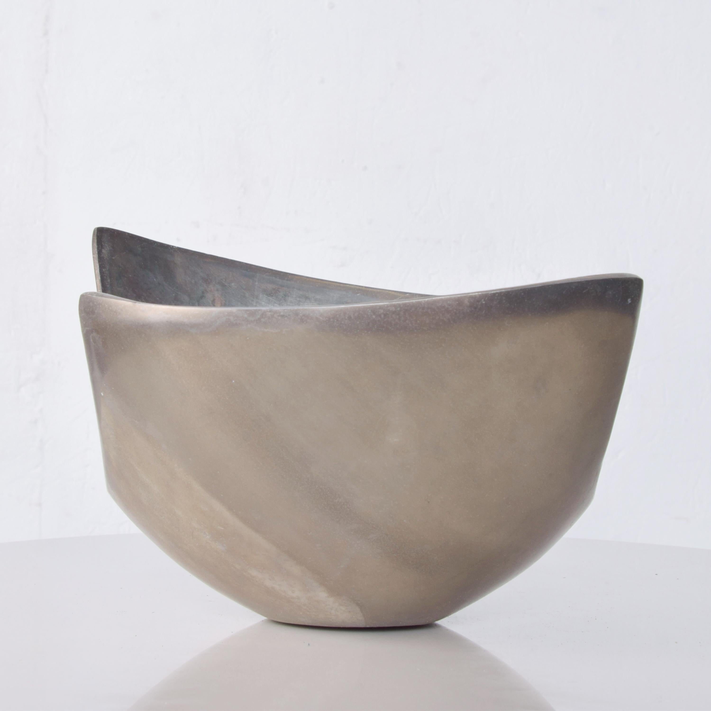 Unknown Modern Sculptural Aluminum Bowl Nambe Era