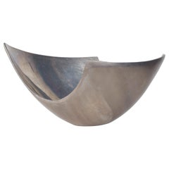 Vintage Modern Sculptural Aluminum Bowl Nambe Era