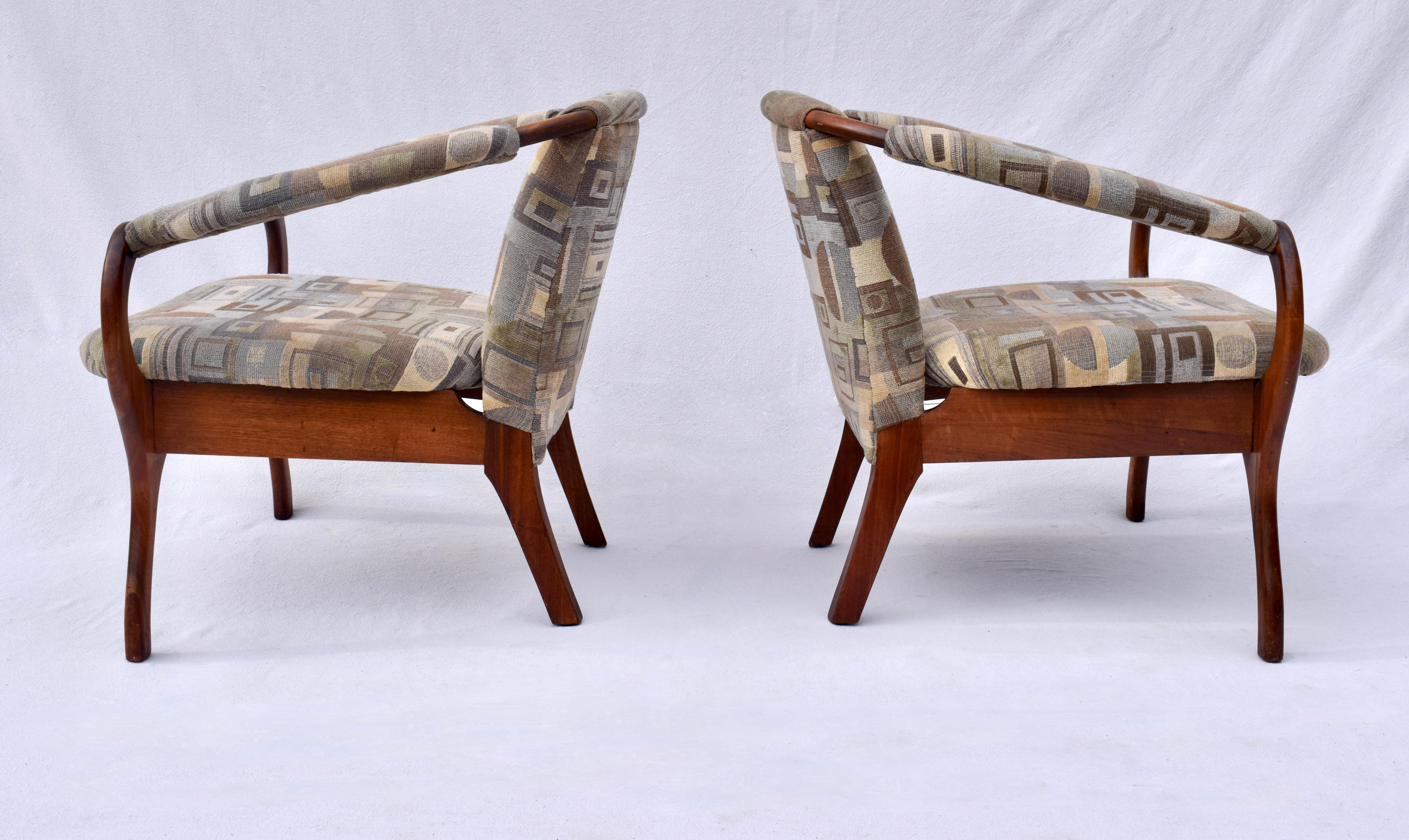 Modern Sculptural Arm Chairs Attributed to Adrian Pearsall In Good Condition For Sale In Southampton, NJ