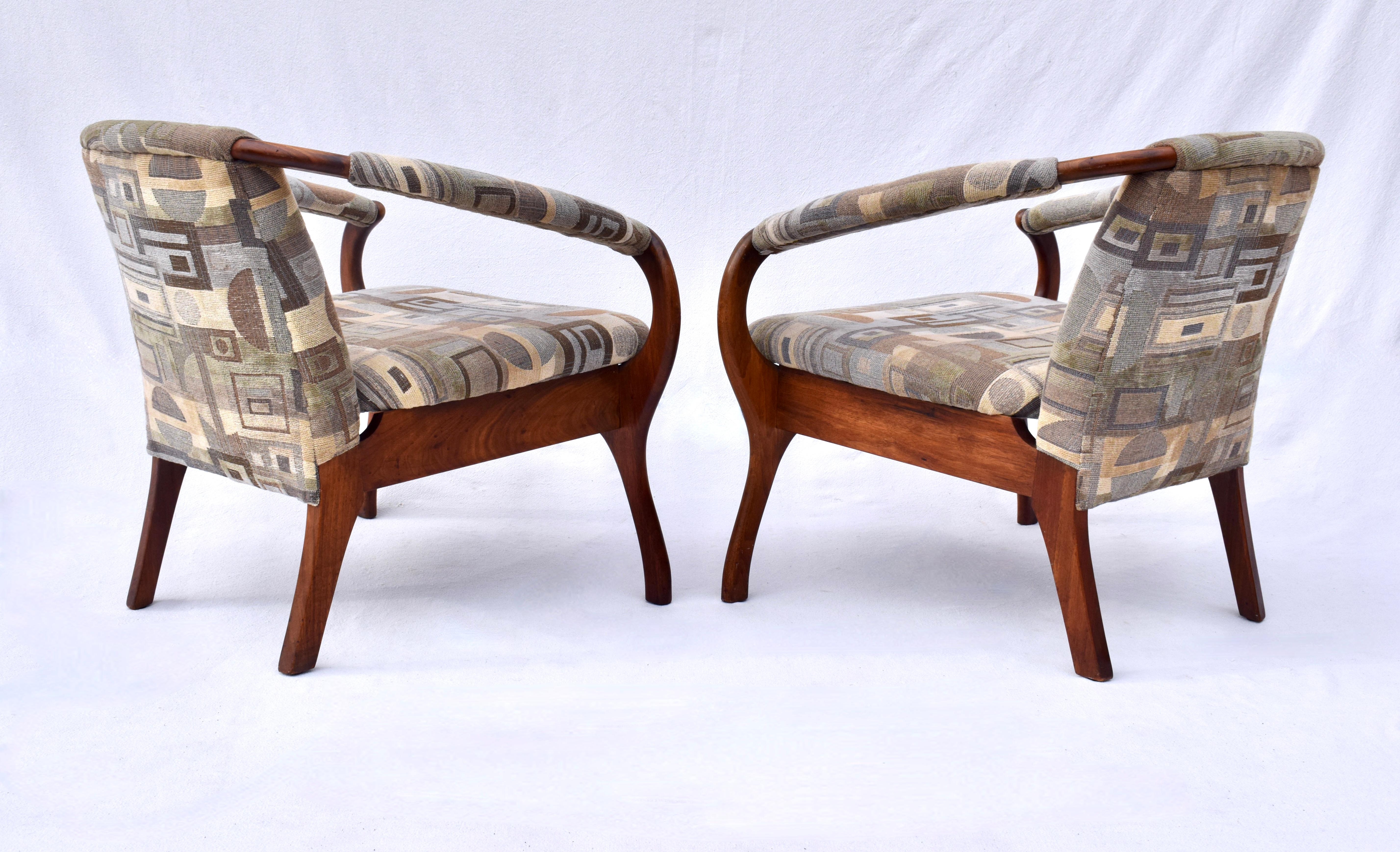 Modern Sculptural Arm Chairs Attributed to Adrian Pearsall For Sale 1