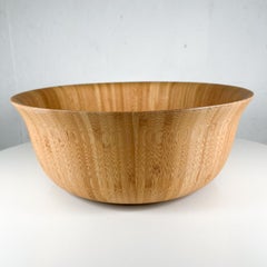 Modern Sculptural Bamboo Salad Fruit Serving Bowl