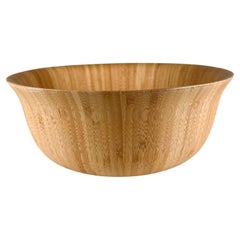 Modern Sculptural Bamboo Salad Fruit Serving Bowl