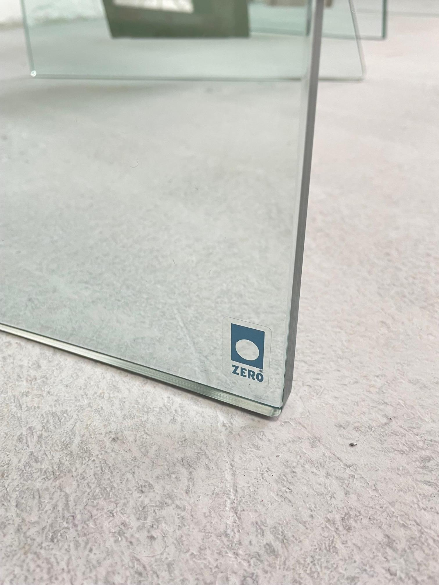 20th Century Sculptural Chair Zero by Marco Baldanello, Glass and Steel, Italy 1990's For Sale