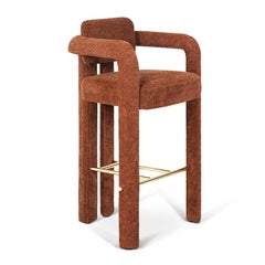 Moderner skulpturaler chenillehocker Double Arch von InsidherLand