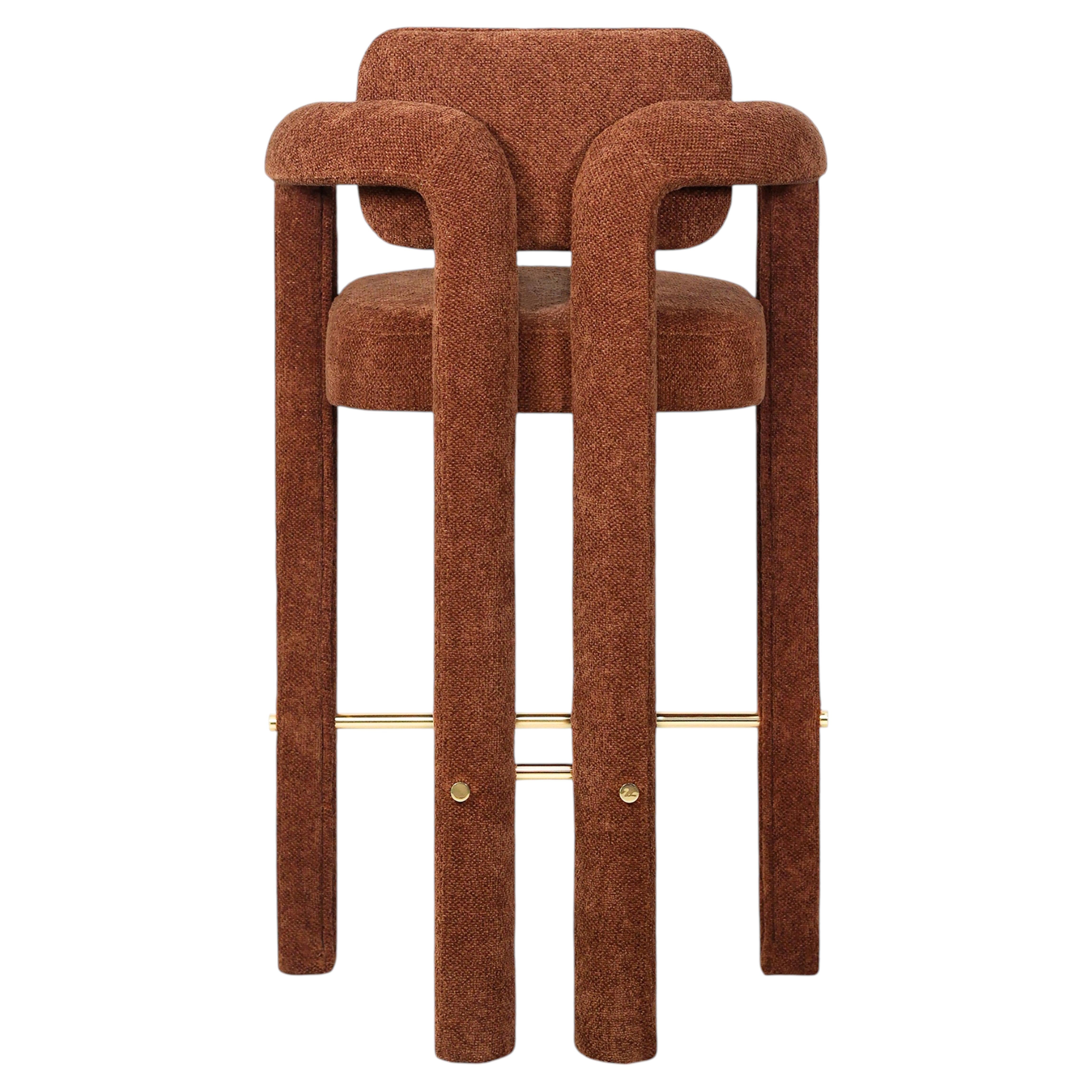Modern sculptural COM handmade Double Arch counter stool by InsidherLand For Sale
