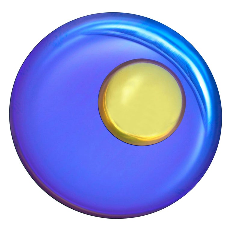 Modern Sculptural Concave Glass French Mirror For Sale at 1stDibs