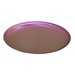 Modern Sculptural Concave Pink Glass French Mirror