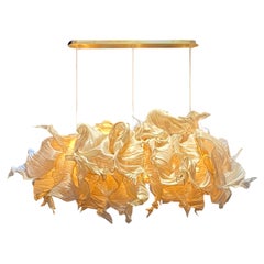 Modern Sculptural Fabric Collectible Chandelier from Studio Mirei, Supernova