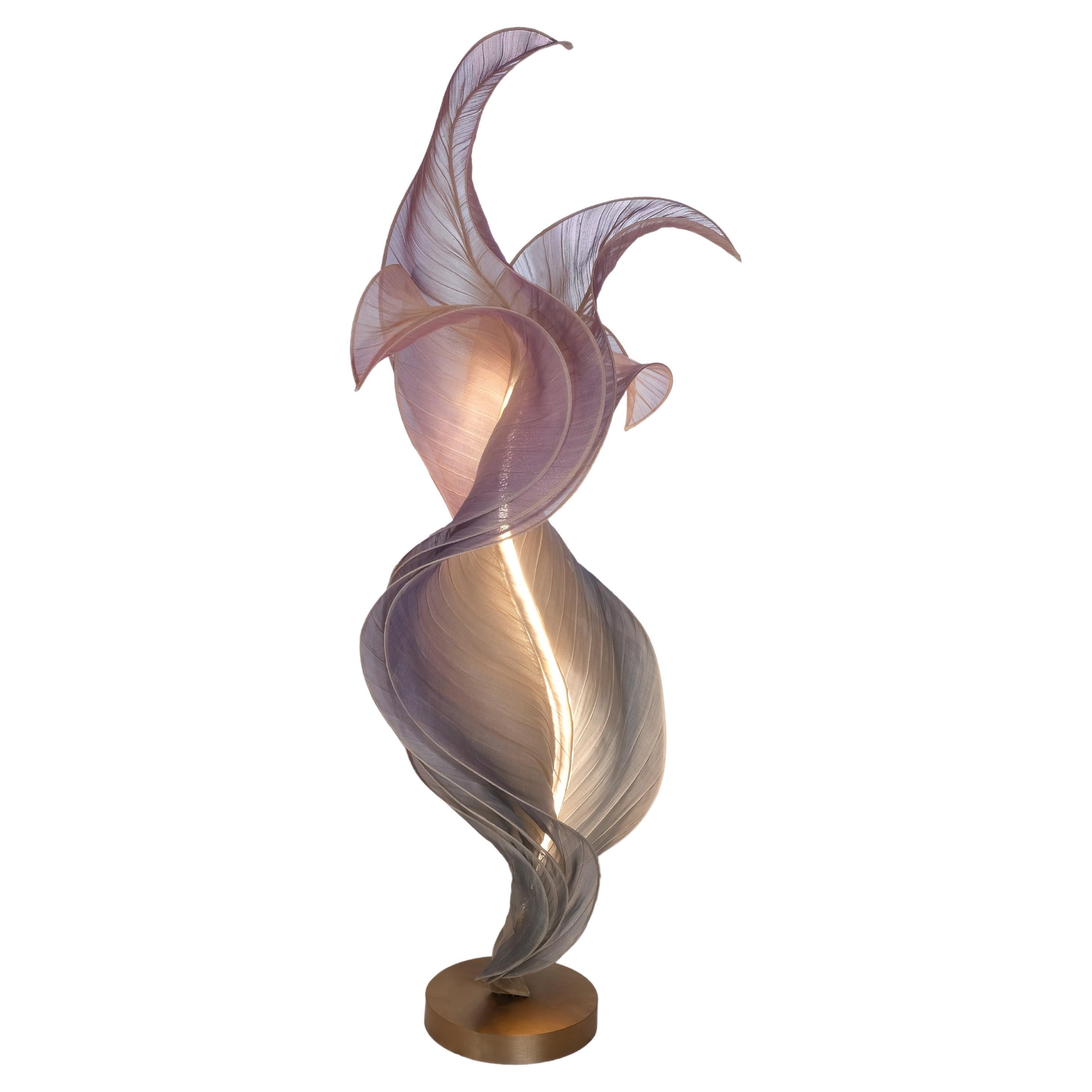Modern Sculptural Fabric Floor Lamp from Mirei Monticelli, Aquarius, in Stock For Sale