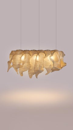 Modern Sculptural Fabric Pendant Chandelier from Studio Mirei, Nebula Grande 1.5
