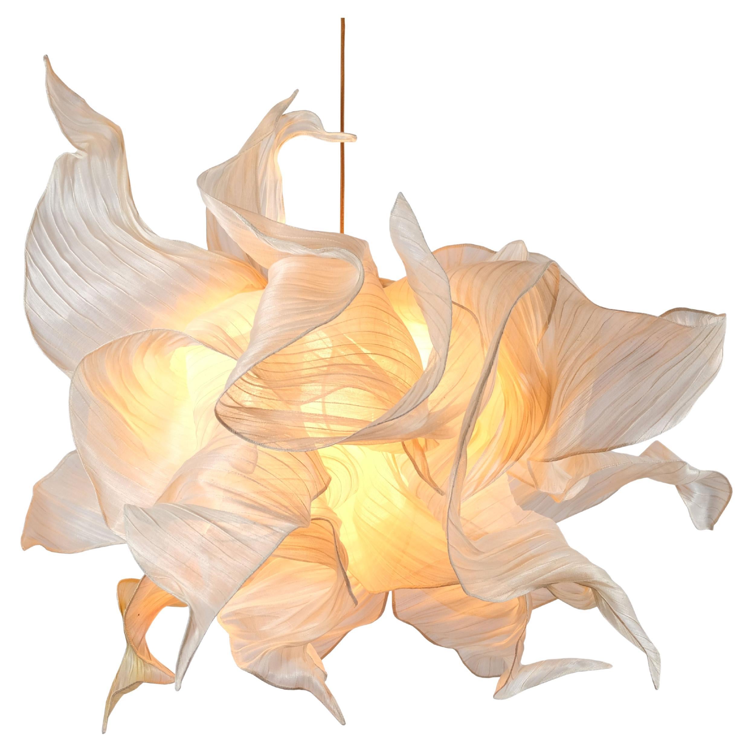 Modern Sculptural Fabric Pendant Light from Costantini x Studio Mirei, Supernova For Sale