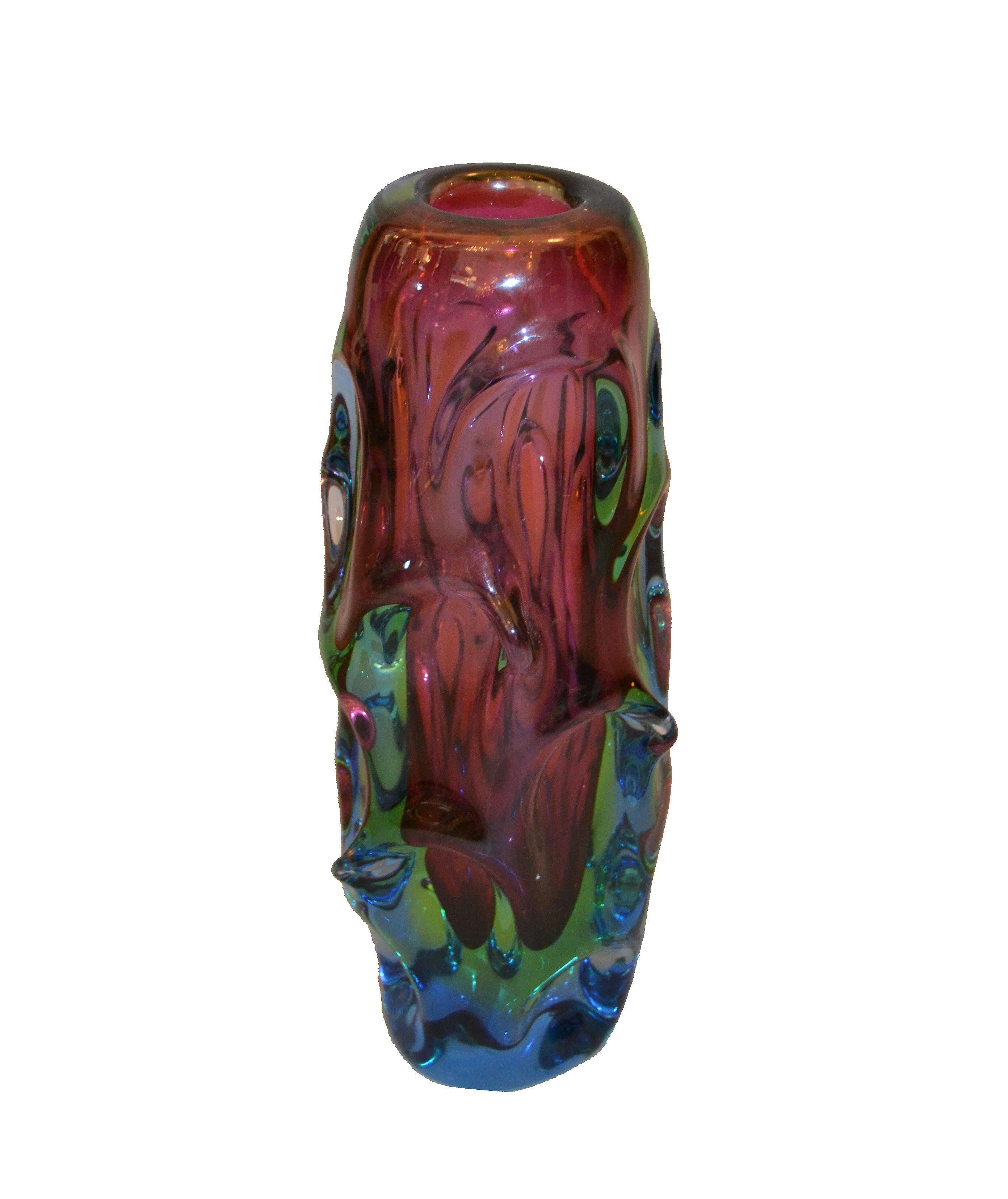 hand blown art glass vase