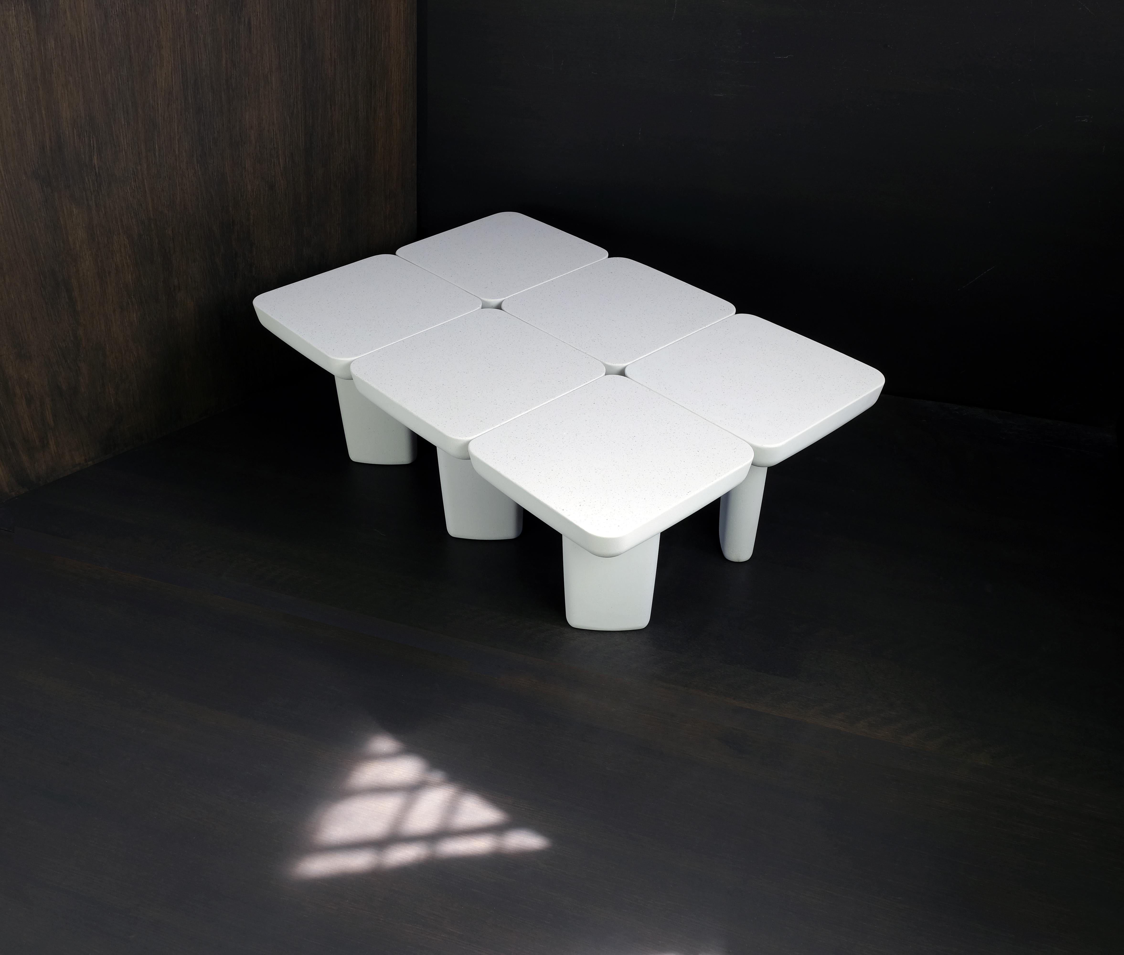 Greek Organic Modern Rectangular Indoor / Outdoor Coffee Table 'LEAF 6' For Sale