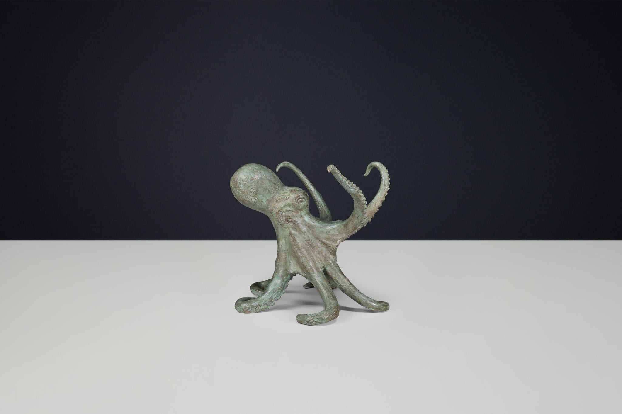 Table d'appoint ou de salle à manger moderne sculpturale en bronze, Italie, années 1980 en vente 3
