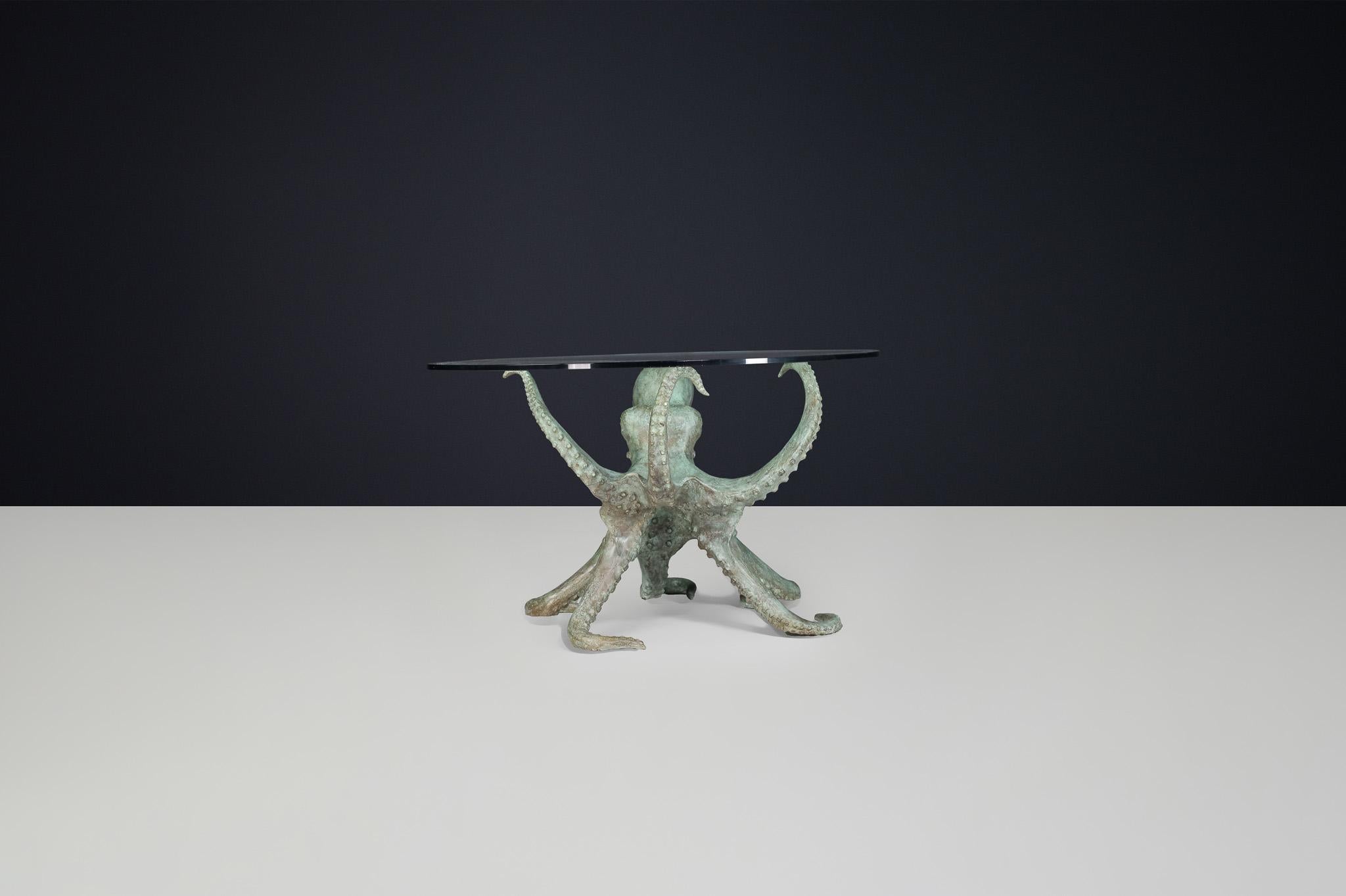 italien Table d'appoint ou de salle à manger moderne sculpturale en bronze, Italie, années 1980 en vente