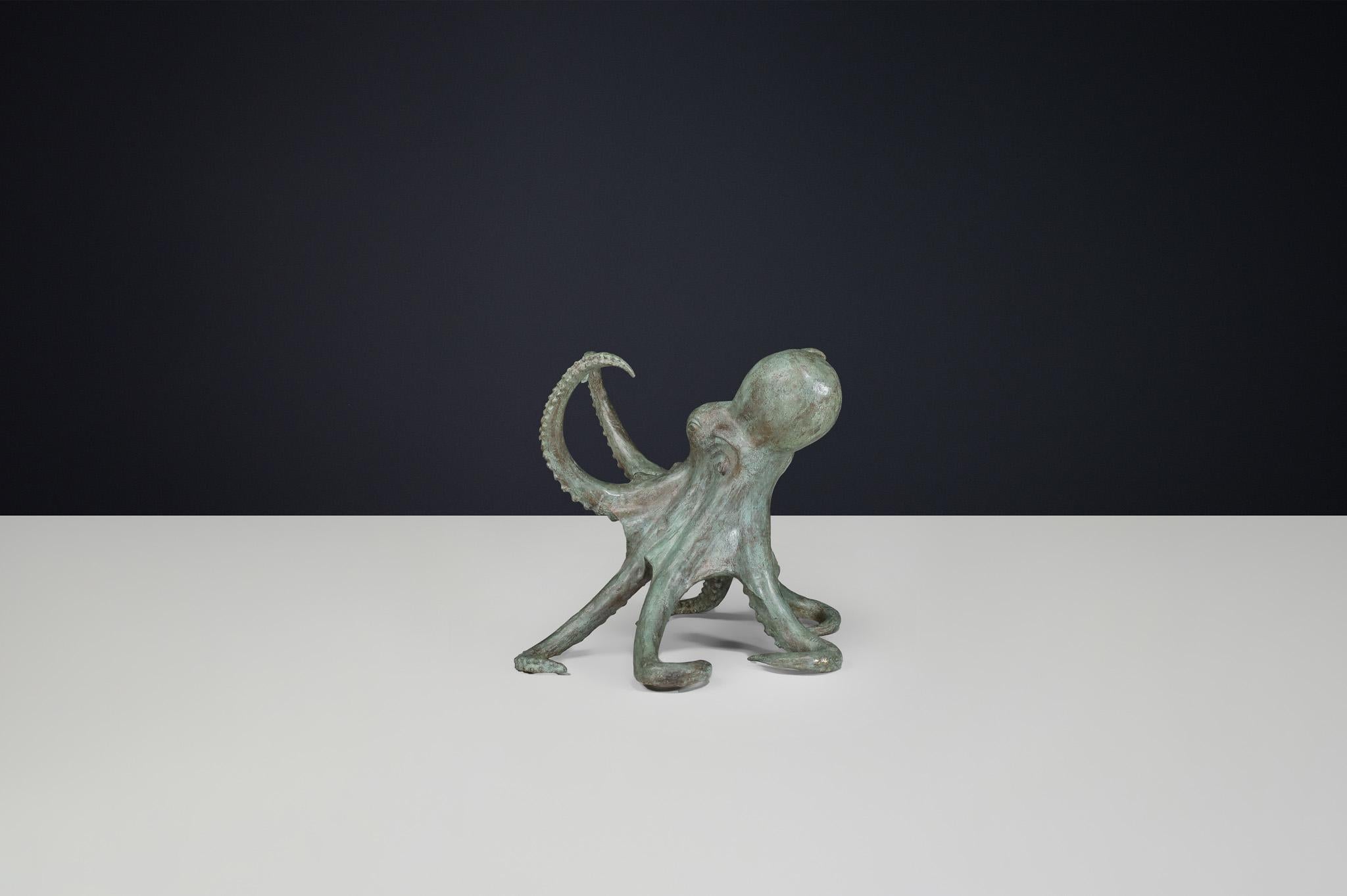 Table d'appoint ou de salle à manger moderne sculpturale en bronze, Italie, années 1980 en vente 1