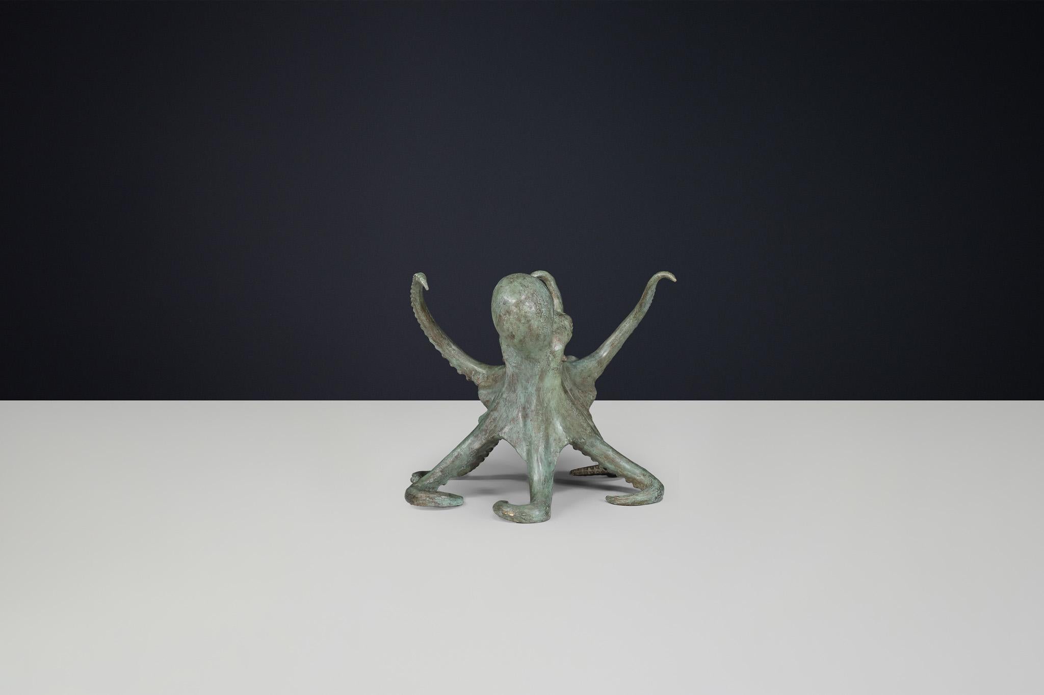 Table d'appoint ou de salle à manger moderne sculpturale en bronze, Italie, années 1980 en vente 2
