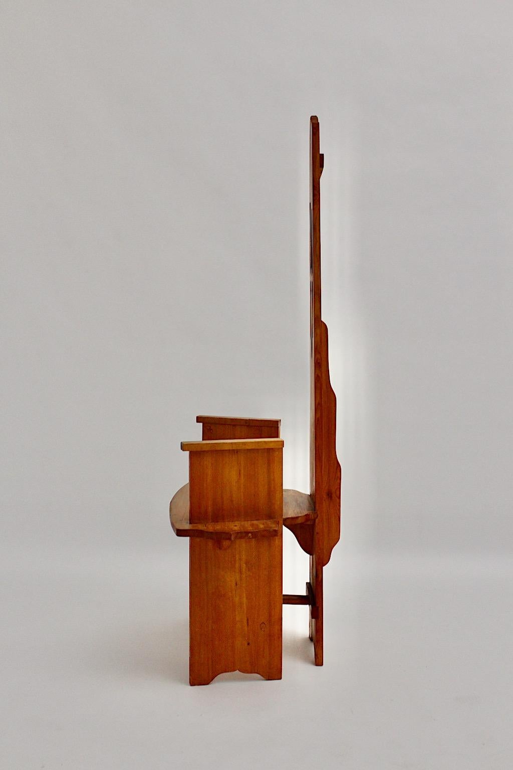 Sculptural Organic Honeybrown Freestanding Side Chair Armchair Spruce Knoll 1986 For Sale 5
