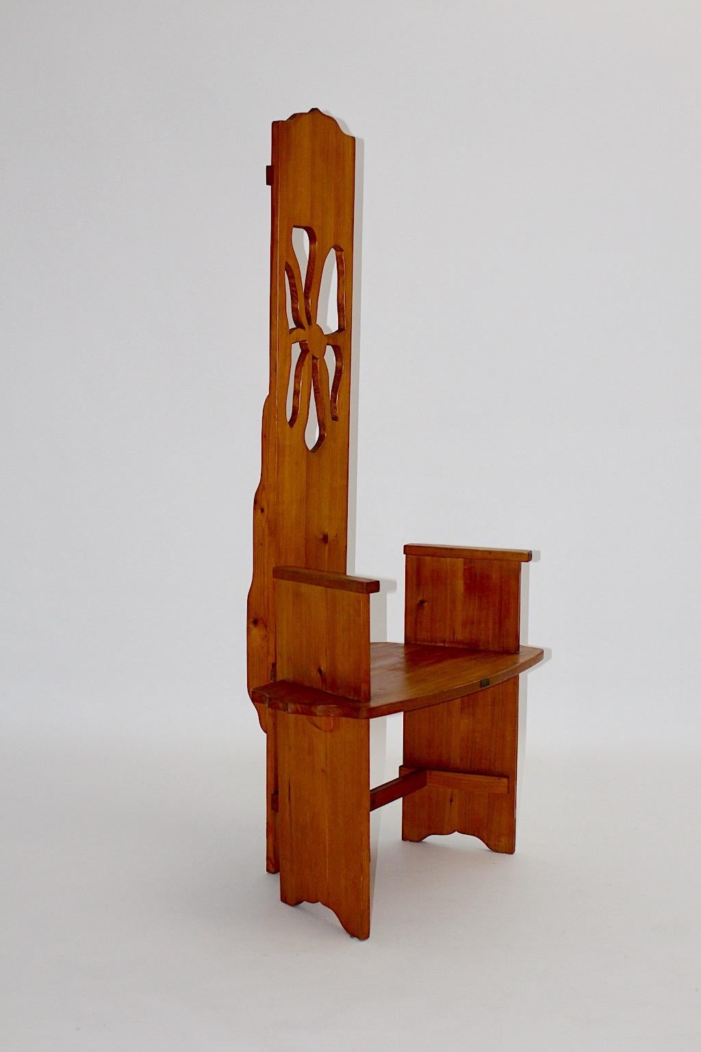 Sculptural Organic Honeybrown Freestanding Side Chair Armchair Spruce Knoll 1986 For Sale 8