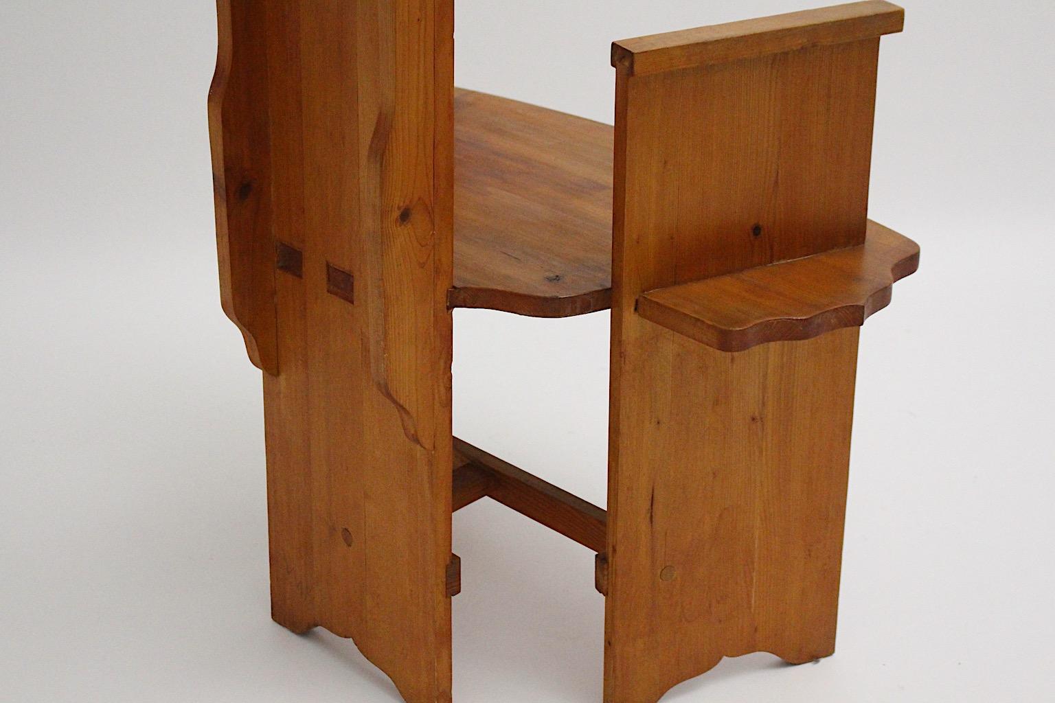 Sculptural Organic Honeybrown Freestanding Side Chair Armchair Spruce Knoll 1986 For Sale 15