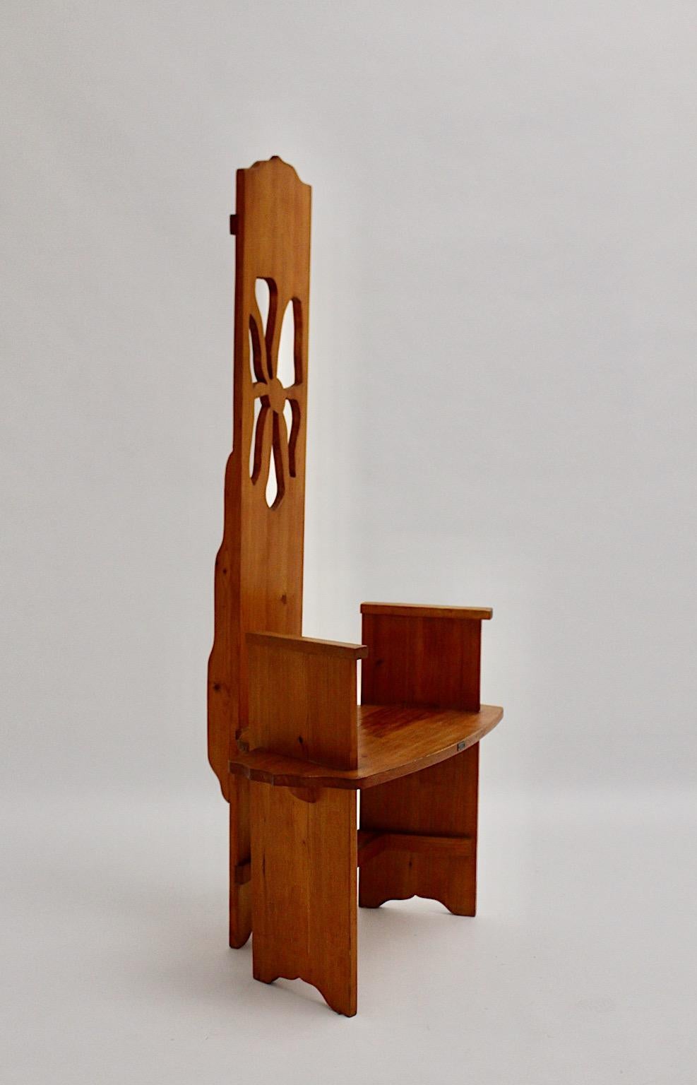 Organic Modern Sculptural Organic Honeybrown Freestanding Side Chair Armchair Spruce Knoll 1986 For Sale