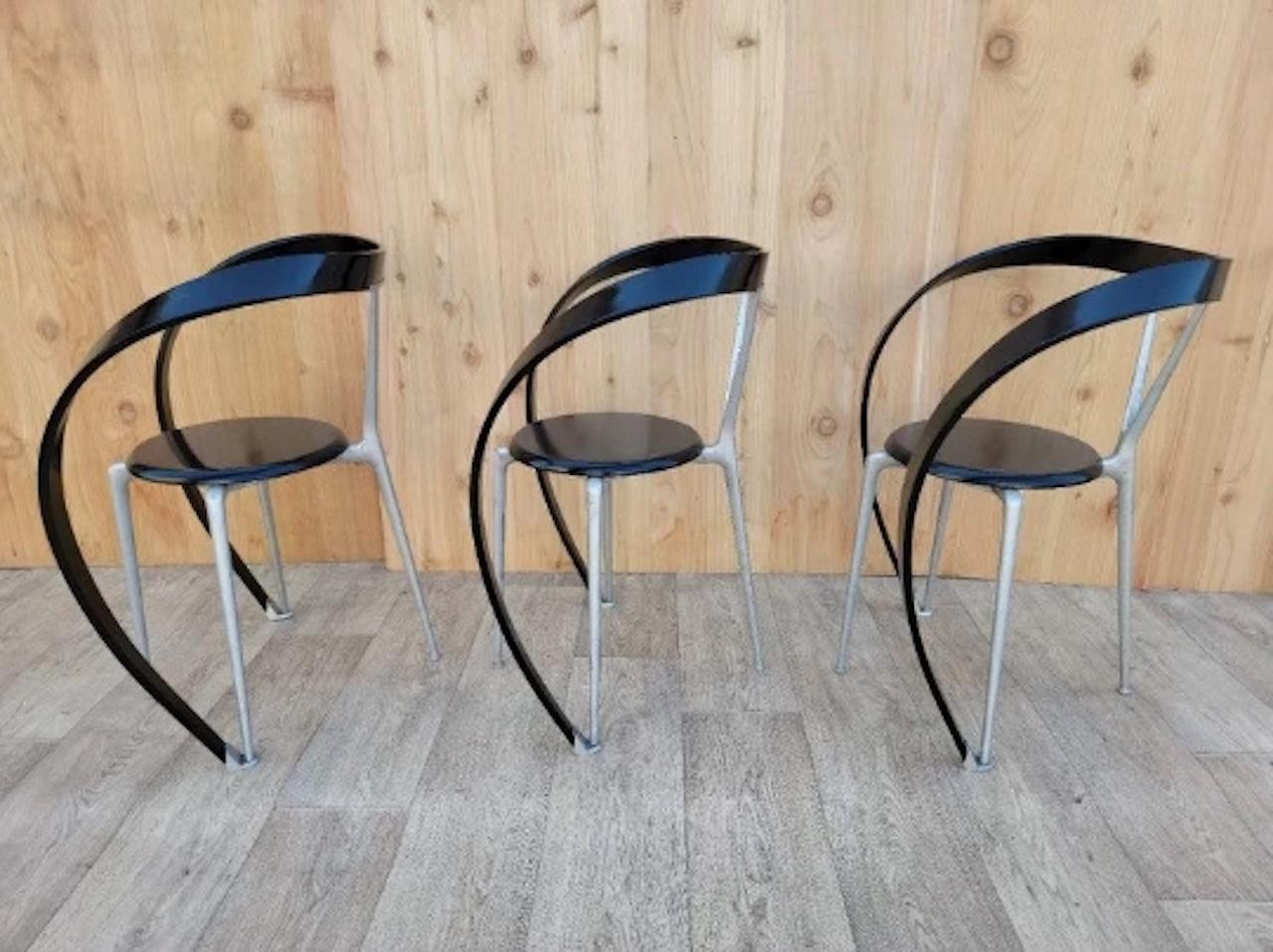 Modern Sculptural Revers Armchairs by Andrea Branzi for Cassina - Set of 3 en vente 1