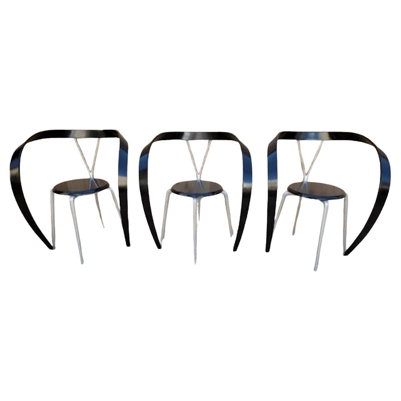 Modern Sculptural Revers Armchairs by Andrea Branzi for Cassina - Set of 3