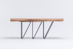 Tavolo da pranzo moderno scultoreo in massello di Oak "MASIV", artigianato europeo