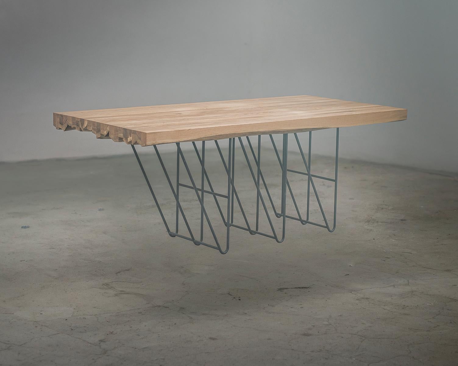 Modern Sculptural Solid Oak Dining Table “MASIV”, European Craftsmanship In New Condition For Sale In WARSZAWA, PL