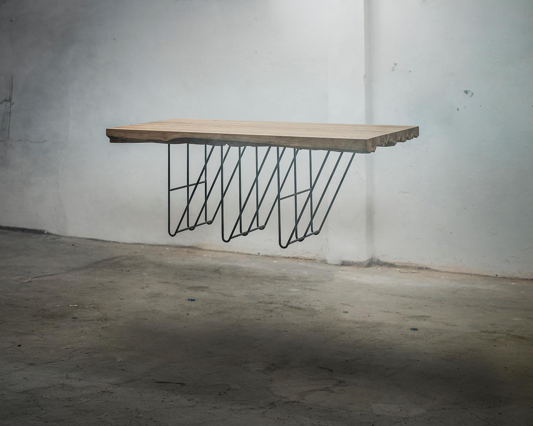 Contemporary Modern Sculptural Solid Oak Dining Table “MASIV”, European Craftsmanship For Sale