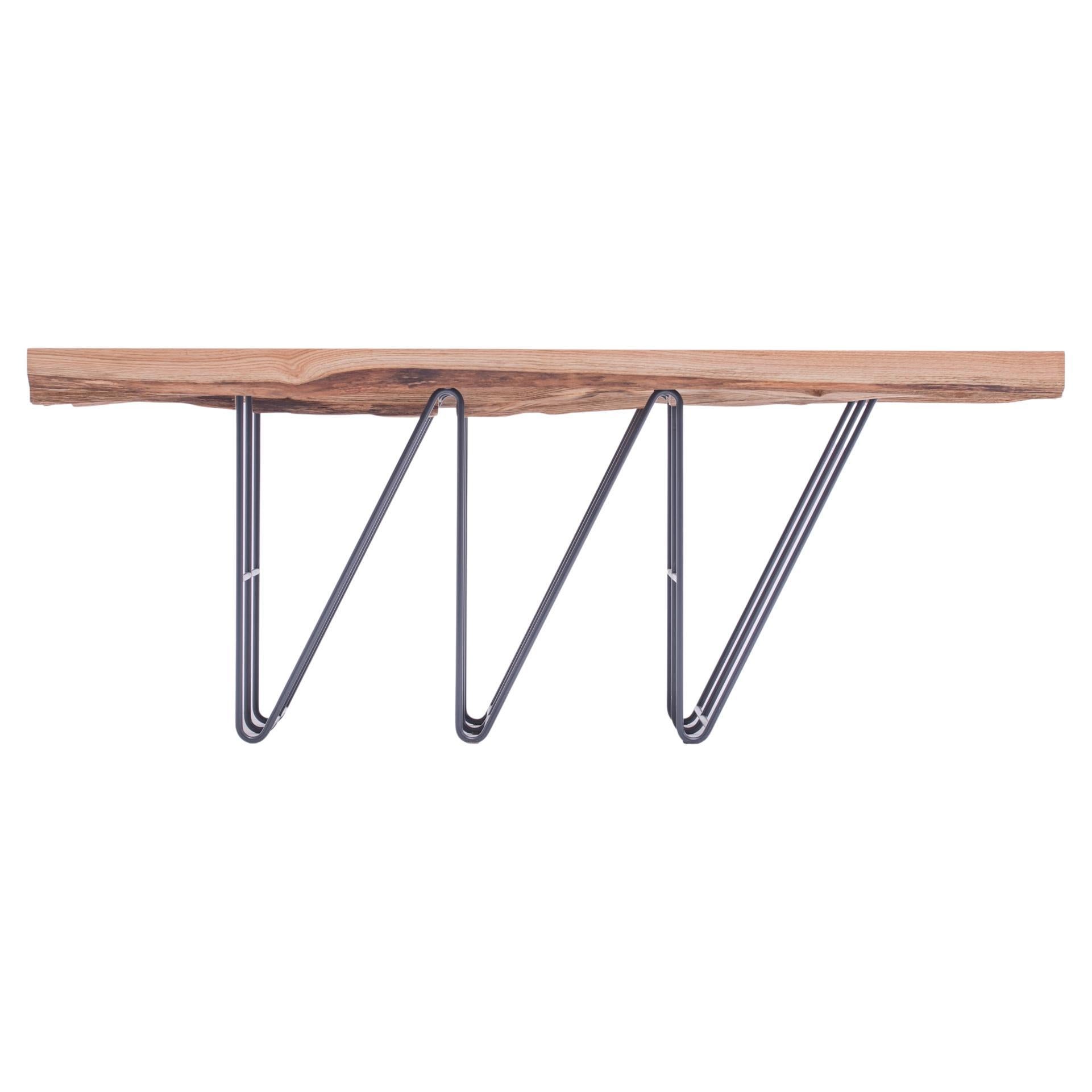 Modern Sculptural Solid Oak Dining Table “MASIV”, European Craftsmanship For Sale