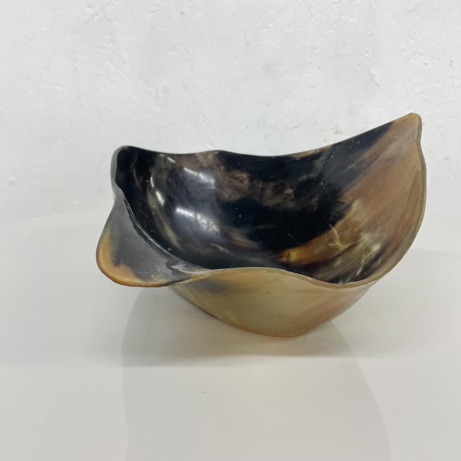 Mid-Century Modern 1950s Sculptural Modernism Organic Horn Bowl Austria 