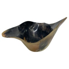 Modernist Style of Carl Aubock Austria Sculptural Organic Horn Bowl, 1950s