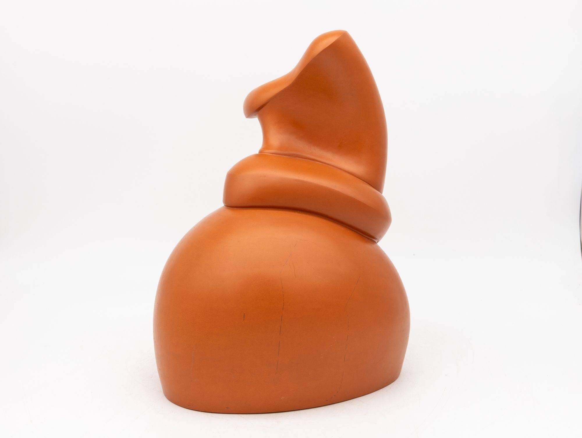Vaso moderno scultoreo in terracotta, Inghilterra, anni '80 in vendita 1