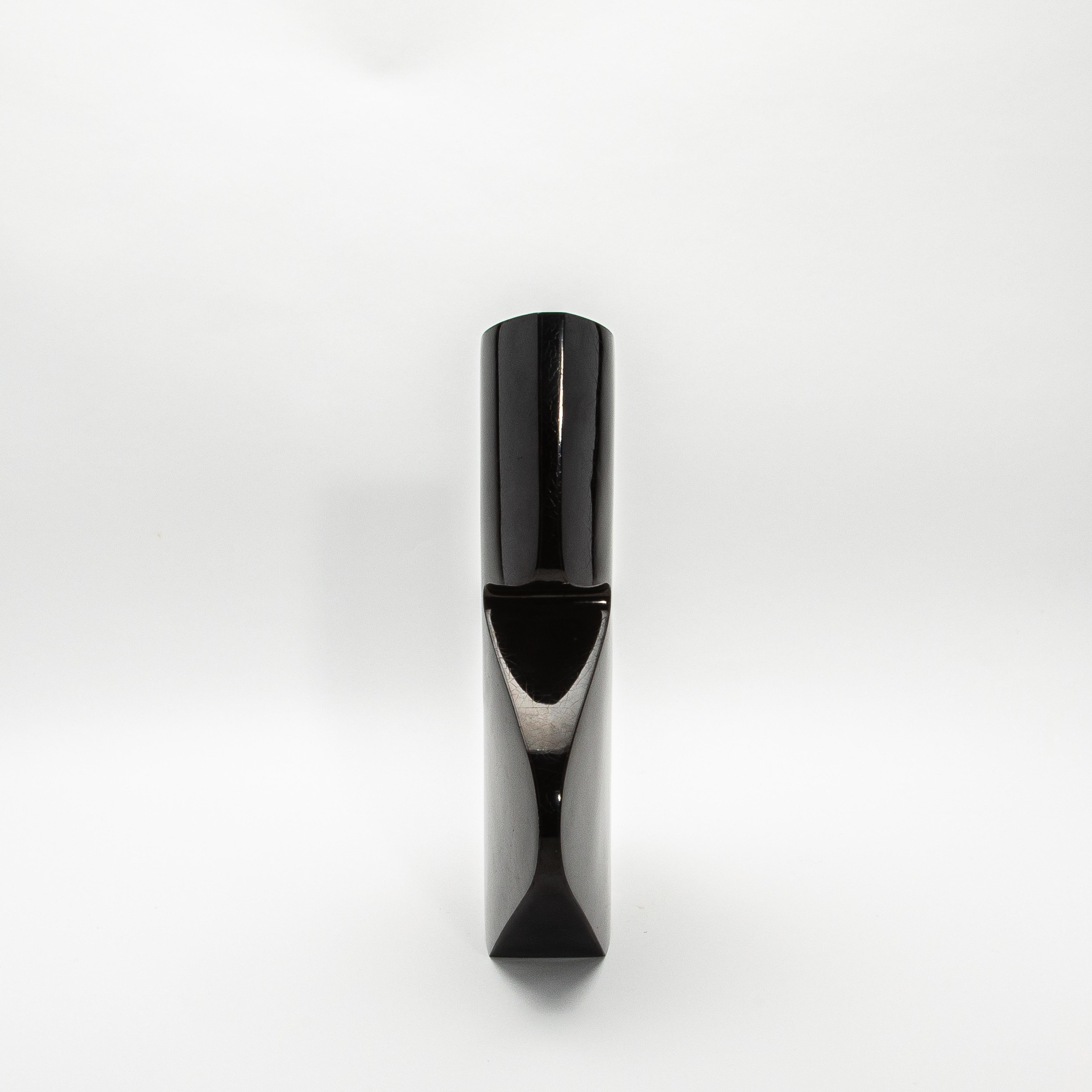 Art Deco Modern Sculptural Vase in Black Shell by R&Y Augousti For Sale