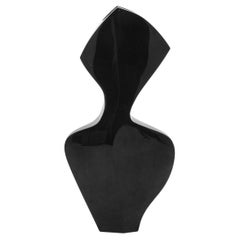 Modern Sculptural Vase in Black Shell by R&Y Augousti