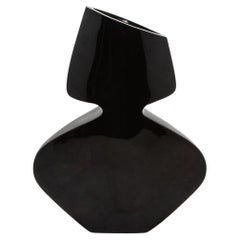 Modern Sculptural Vase in Black Shell by R&Y Augousti