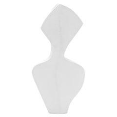 Modern Sculptural Vase in White Shagreen by R&Y Augousti