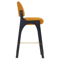 Taburete de bar Arches II sin brazos, escultural y moderno, lacado en terciopelo, de InsidherLand