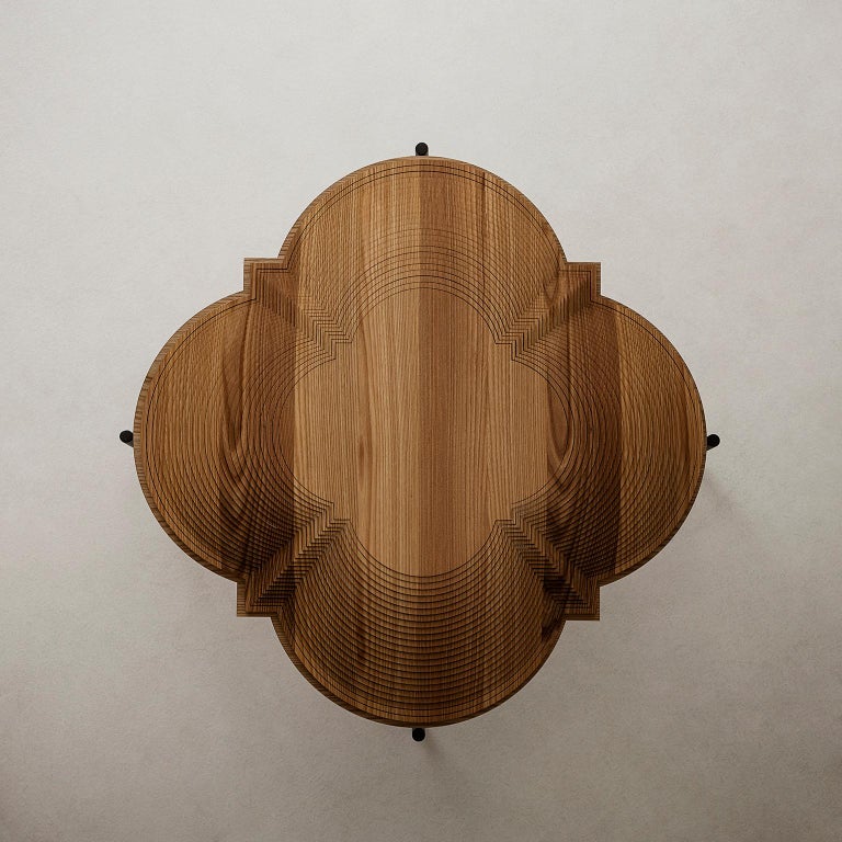 Modern Sculptural Wood Coffee Table "Dome 1" by Sebastiano Bottos