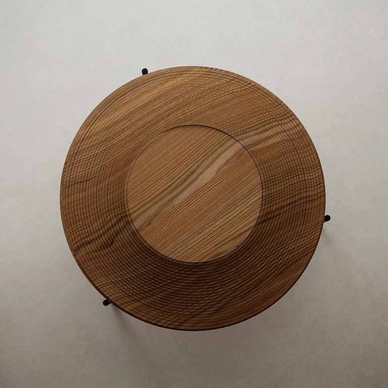 Modern Sculptural Wood Coffee Table 