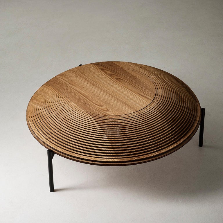 Modern Sculptural Wood Coffee Table "Dome 2 and 3" by Sebastiano Bottos