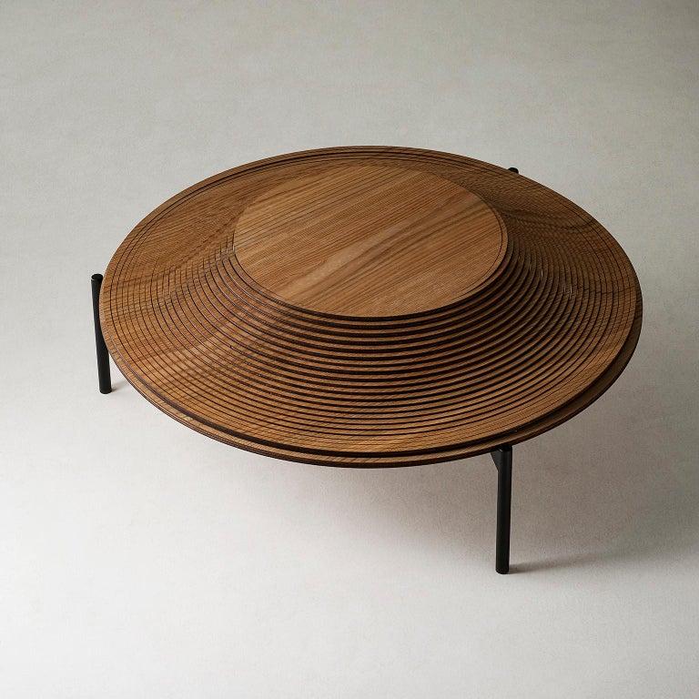 Modern Sculptural Wood Coffee Table "Dome 2 and 3" by Sebastiano Bottos