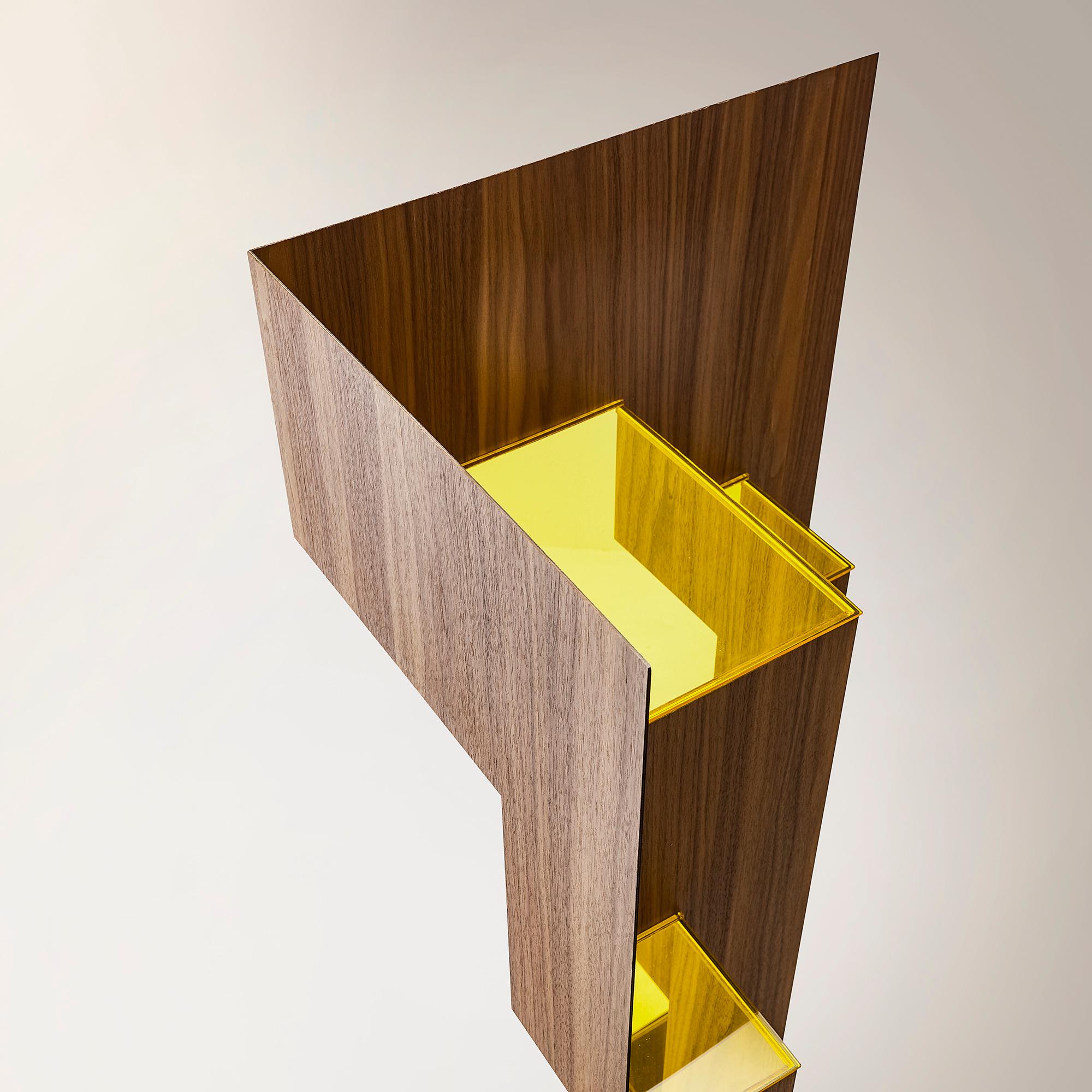 Moderner moderner skulpturaler Raumteiler aus Holz „Kirigami“ von Sebastiano Bottos Italia im Angebot 4